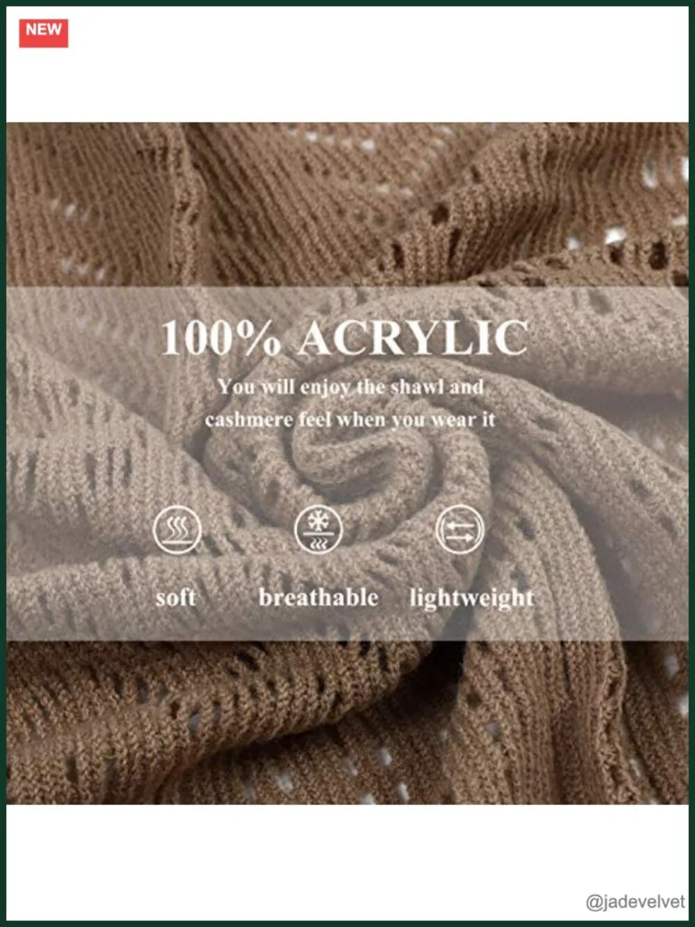 Soft Acrylic Knit Shawl Wrap Poncho Cardigan Cape Fringe Lightweight